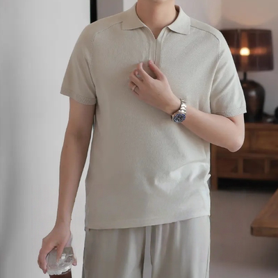 MRJIANYI春夏意式绅士翻领针织