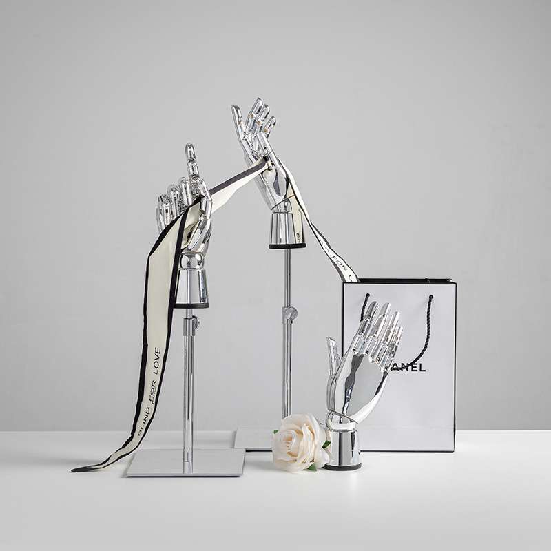 电镀手模道具珠宝首饰展示架假手模型饰品店橱窗陈列架手套架摆件