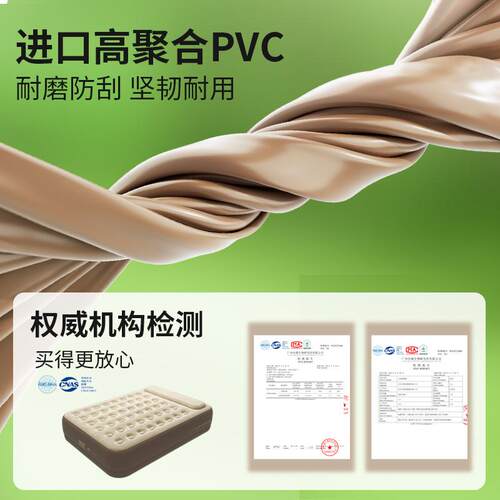 M$KY加厚自动充气床垫单双人折叠家用打地铺户外冲气露营便携防潮