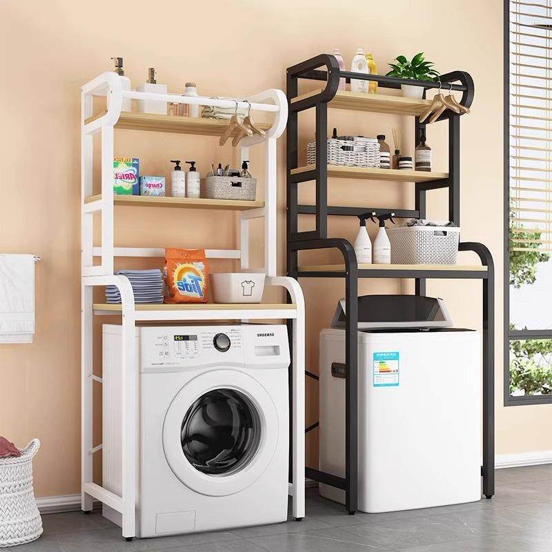 洗衣机上方架子置物架波轮滚筒翻盖上面的储物架支架阳台收纳架柜