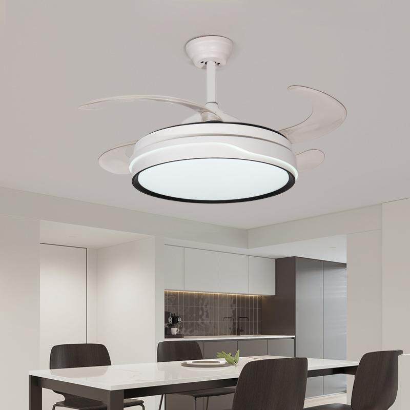 全光谱风扇灯LED吊扇灯隐形扇简约遥控调光餐厅客厅卧室书房吊灯