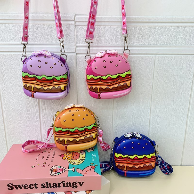 新款儿童蛋壳包创意汉堡斜挎包
