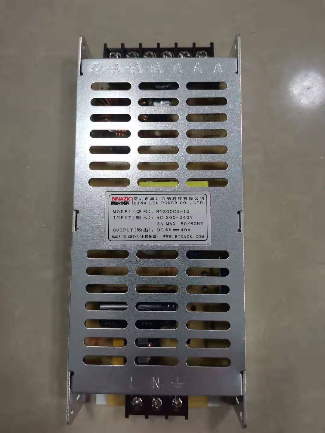 百纳电源超薄迈杰电源单双色电源5V200W40A显示屏开关变压器 电子元器件市场 LED驱动电源 原图主图