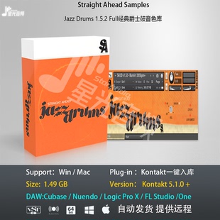 Jazz Drums 1.5.2 经典爵士鼓音色库音乐制作康泰克PCMAC编曲音源