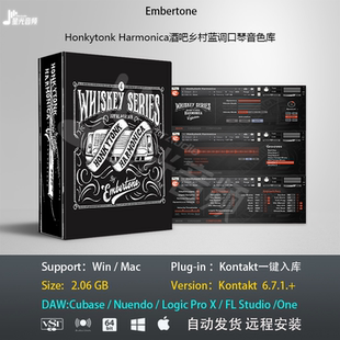 Honkytonk Harmonica酒吧乡村民谣蓝调口琴音色库win mac编曲音源