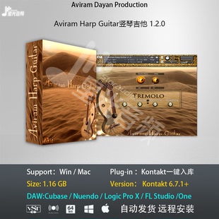 Aviram Harp Guitar竖琴吉他 1.2.0七弦琴古筝PC MAC编曲标准音源