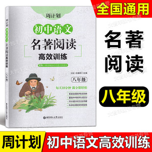 周计划初中语文名著阅读高效训练八年级配套人教部编版8年级语文红星照耀中国昆虫记傅雷家书钢铁是怎样炼成的文学名著阅读训练
