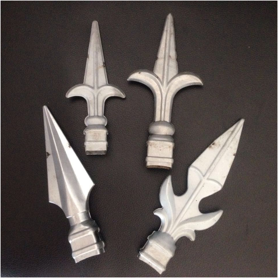 30个装)铁艺大门矛头铁皮冲压枪尖围栏护栏尖头枪头铁艺大门配件