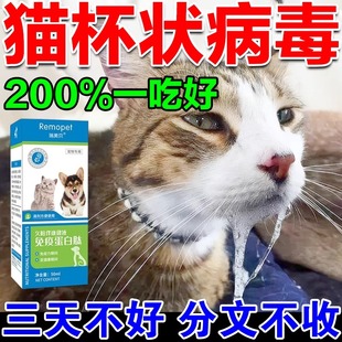 猫杯状病毒治疗药猫咪感冒药打喷嚏流鼻涕感冒专用口炎鼻支特效药
