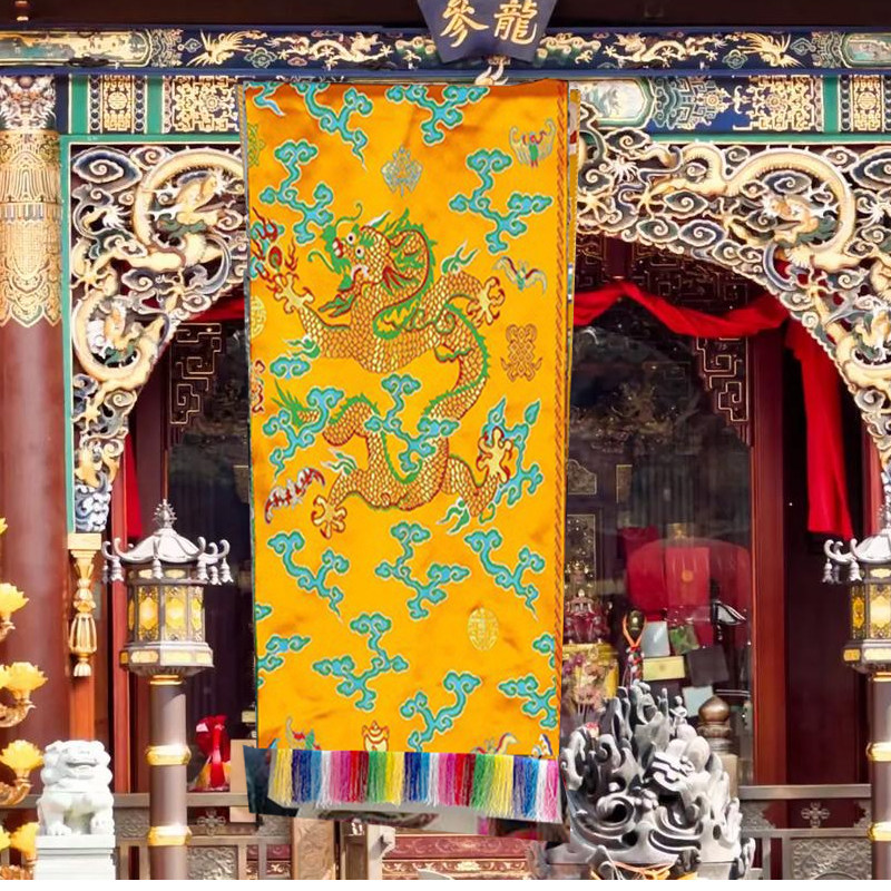 五台景区龙纹哈达哈达广济龙王五爷哈达八宝哈达