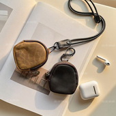 腰挂小包PU拉链小包可放钥匙耳机硬币包疯马皮复古小包青年礼物