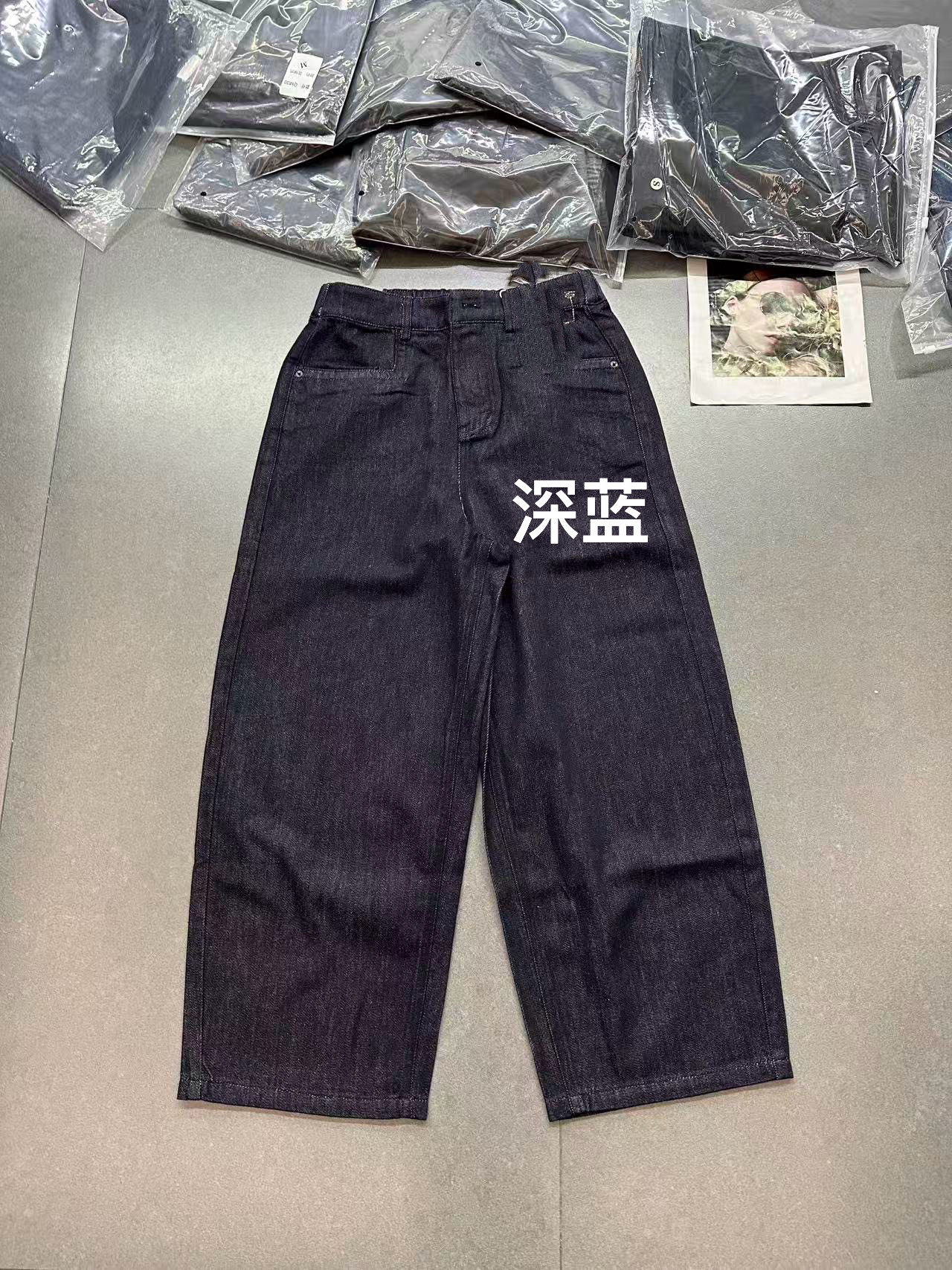 欧洲站2026秋季新款时尚洋气牛仔阔腿裤女显瘦直筒深蓝色休闲裤