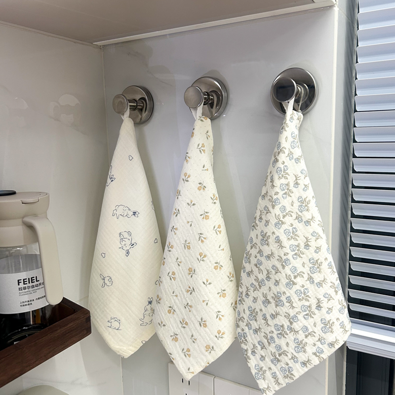 纯棉小爱心纱布巾厨房清洁