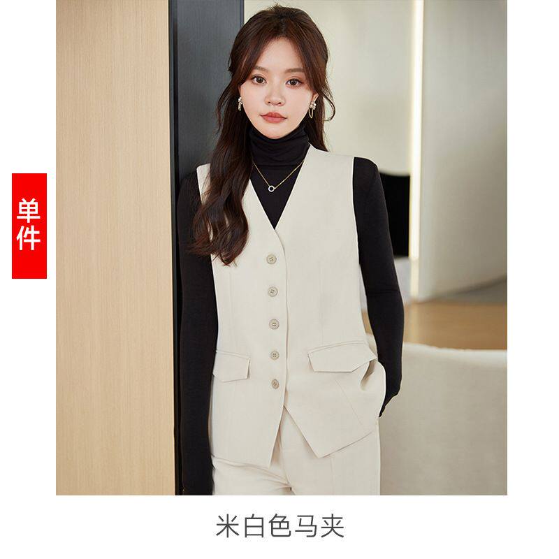 2024新款马甲外套洋气穿搭时髦设计感小众马夹女士西装套装