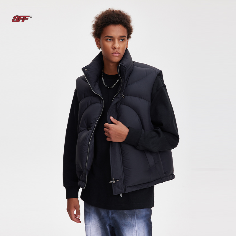 8FF后背织带小众设计白鸭绒马甲