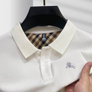 特价清仓春秋伦巴宝利娇纯棉长袖T恤男士商务休闲翻领打底POLO衫t