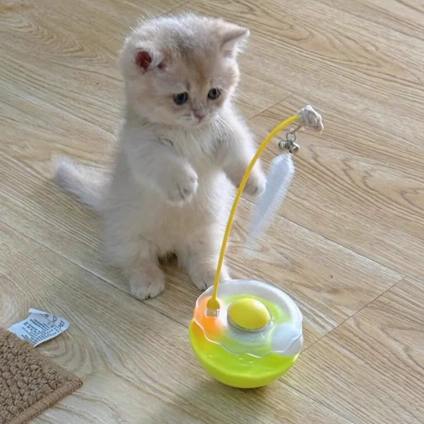 不倒翁猫玩具羽毛逗猫棒自嗨解闷神器猫薄荷球懒人逗猫小猫咪玩具