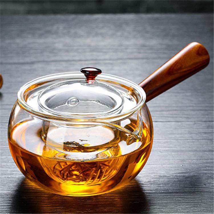木侧把玻璃泡茶壶高硼硅玻璃煮茶器家用透明玻璃小青柑泡茶器