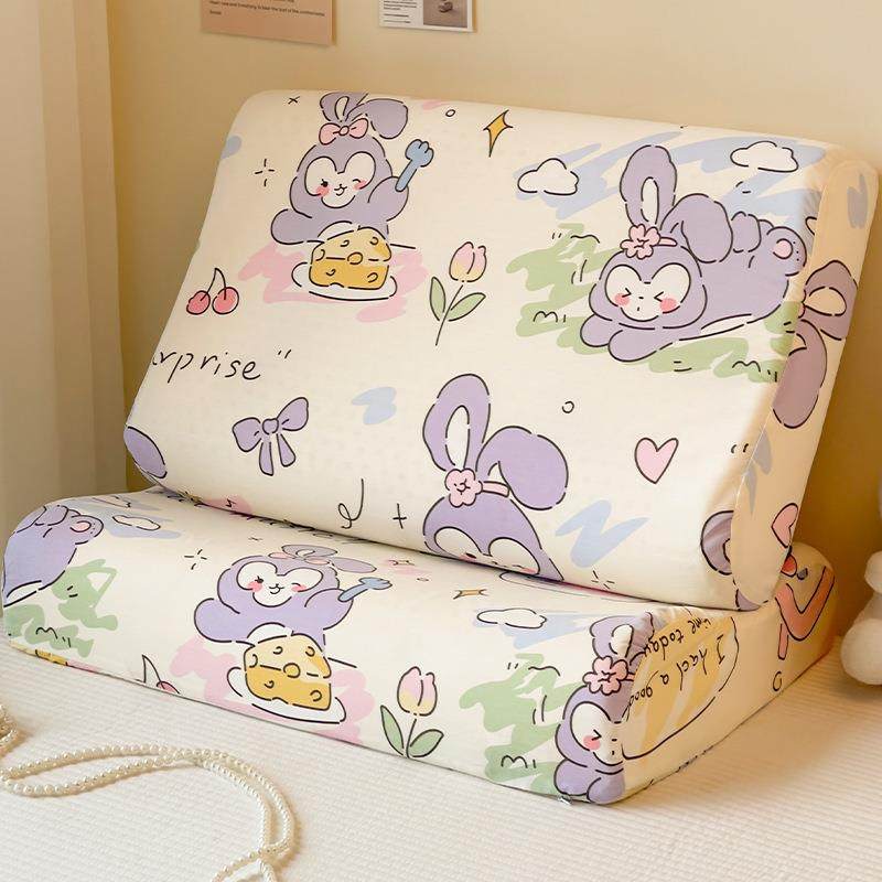 卡通纯棉儿童乳胶枕头套30X50一对装40x60单个宝宝全棉枕芯内胆套