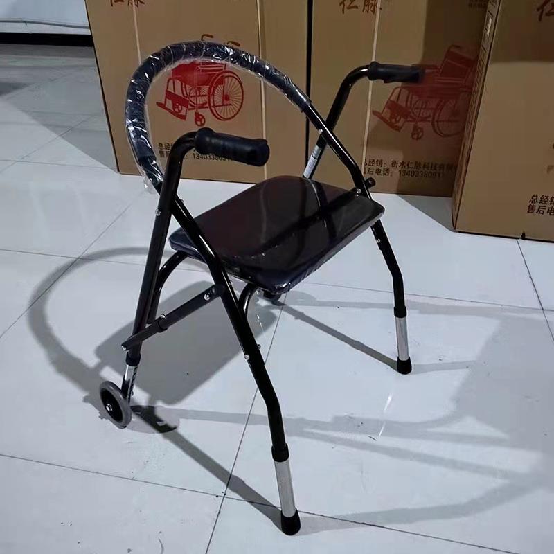 老年人推车可推可坐加粗轮座坐便椅代步手扶安稳走路助行器