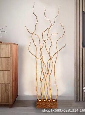 serip后现代轻奢全铜树枝落地灯美式复古客厅沙发装饰立式灯具