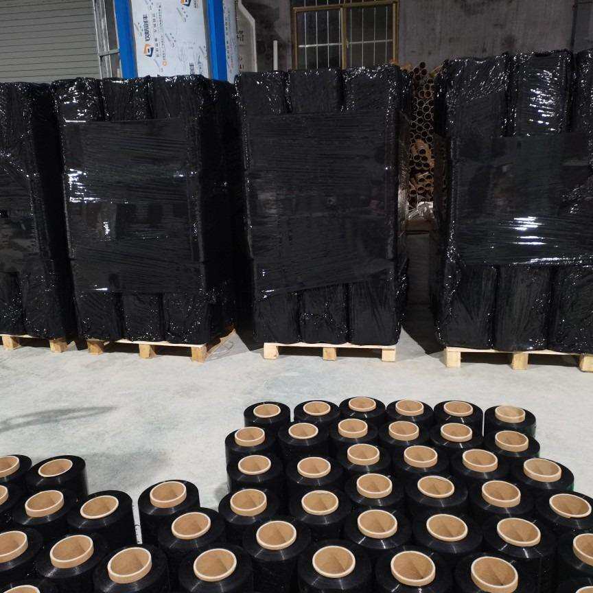 围膜PE拉伸缠绕膜塑料膜黑色薄膜生产20公斤50CM宽