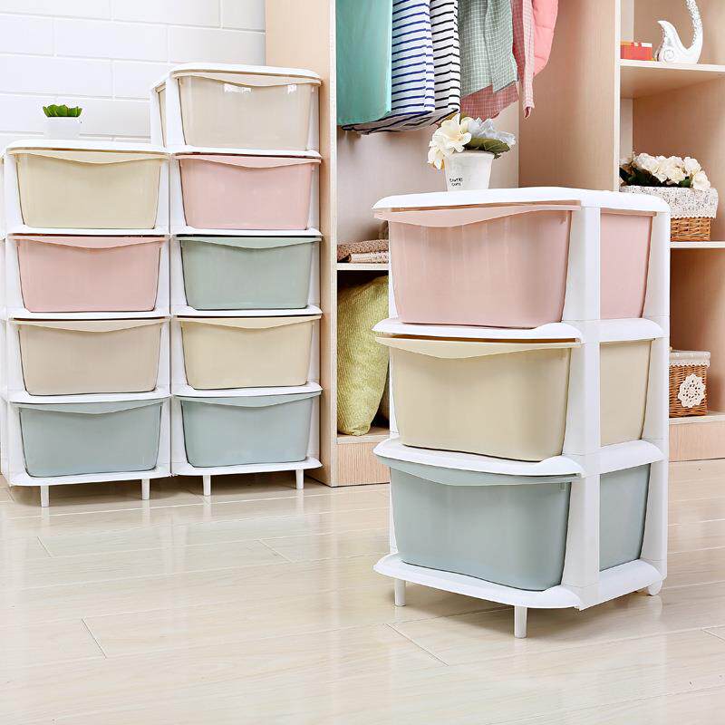 塑料组装多层抽屉式儿童玩具收纳柜整理柜5层婴儿储物柜宝宝衣柜