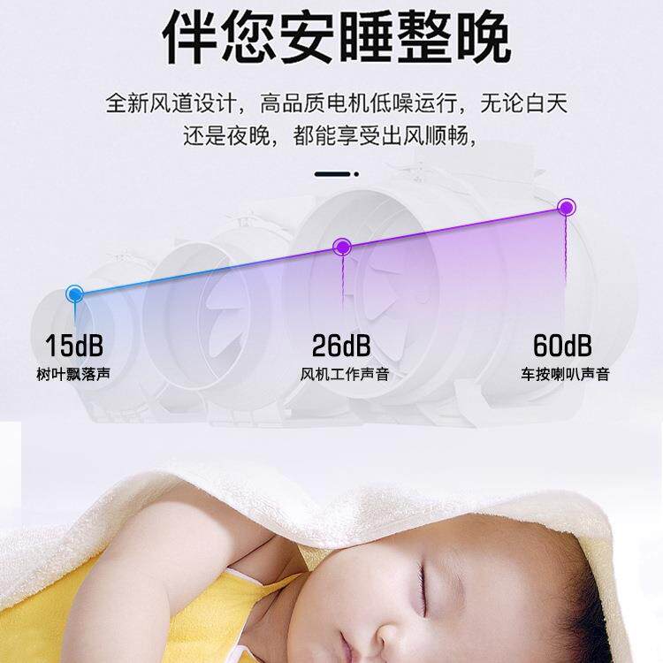 换气扇排风扇静管道抽风机厨房油烟音商家用卫生间排气扇