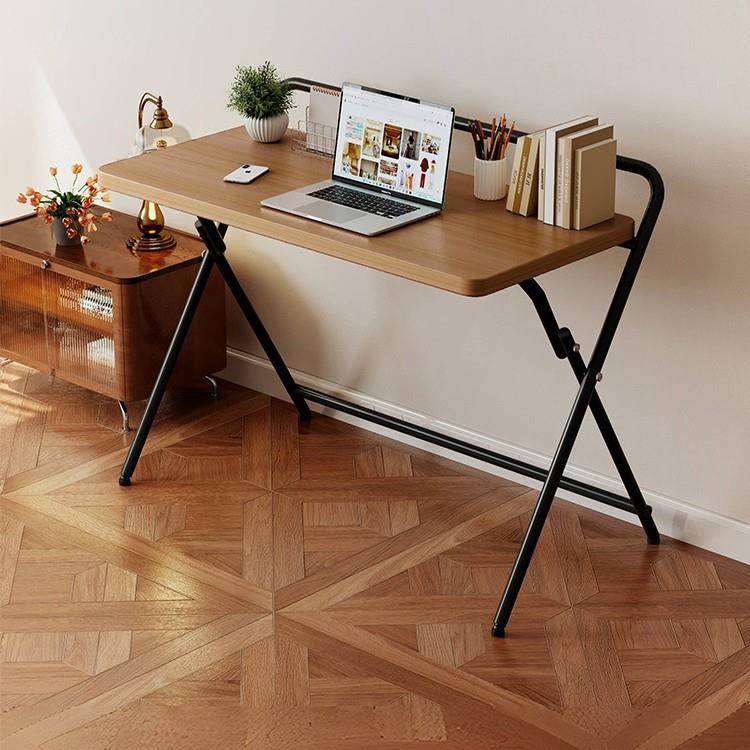 可折叠书桌电脑桌学生家用学习写字桌简易办公实木升降床边小桌子