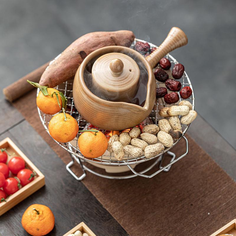美人侧把壶围炉煮茶一整套中式打边炉可改电炉炭炉干烧轻奢煮茶壶