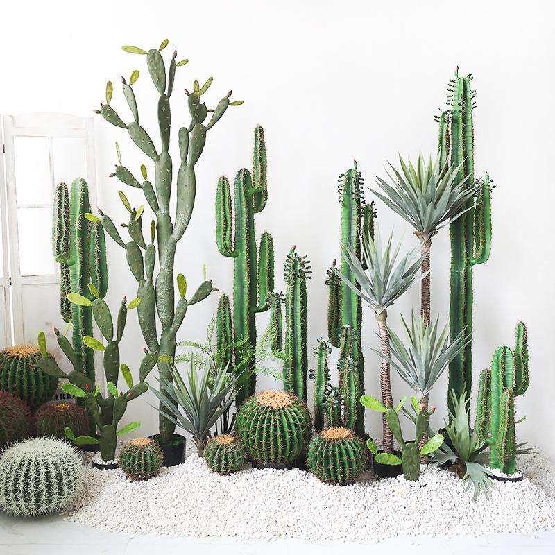 北欧装饰植物网红大型仿真仙人掌仙人柱量天尺假盆栽摆件落地绿植