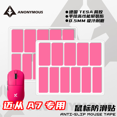 匿名者鼠标通用防滑贴迈从A7/PRO/ULTRA通用防滑吸汗聚氨酯DIY贴