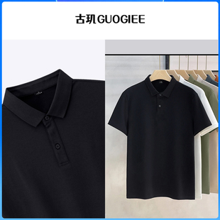 T恤夏季 GUOGIEE设计店气质男装 短袖 休闲翻领上衣精英装 POLO衫 纯色