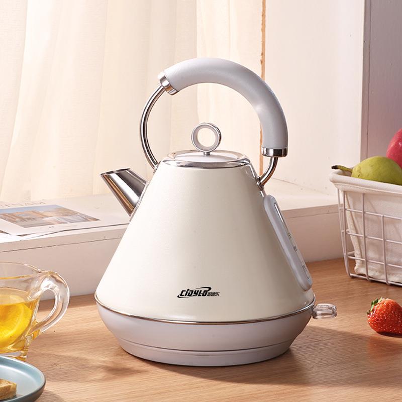 Cidylo思迪乐电热水壶欧式复古烧水壶家用304不锈钢自动断电