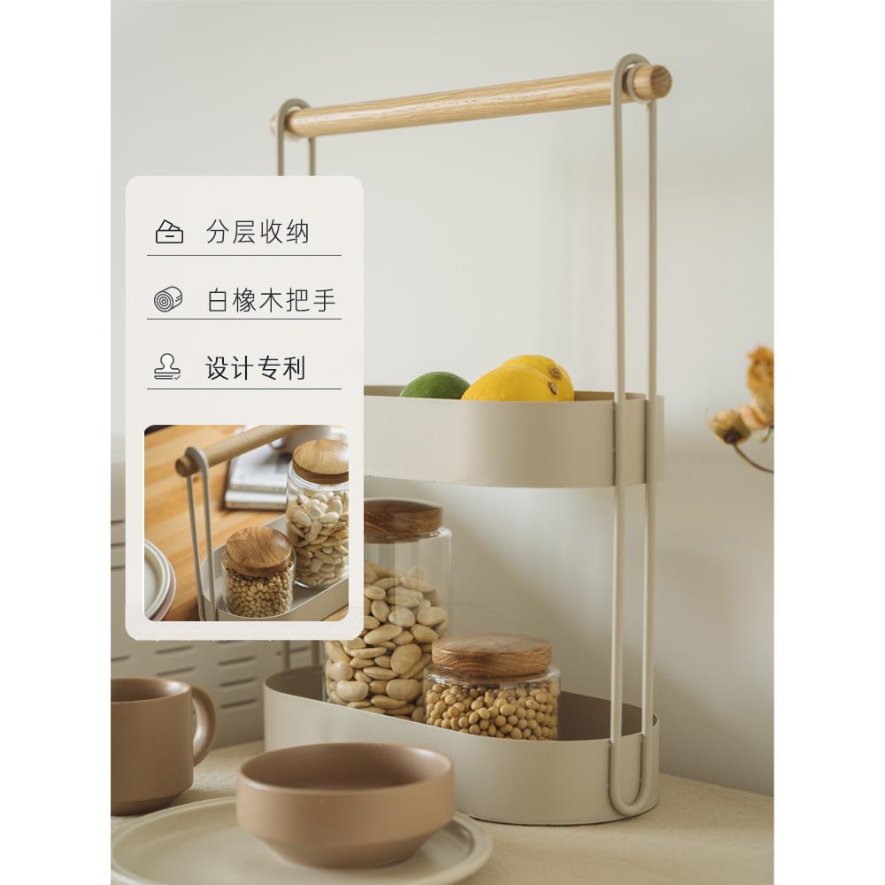 xytJZ几致家居置物架家用桌面便携宿舍梳妆台护肤品白橡木收纳盒