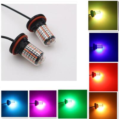 汽车七彩防雾灯168灯带无线遥控RGB雾灯爆闪雾灯H4H790059006