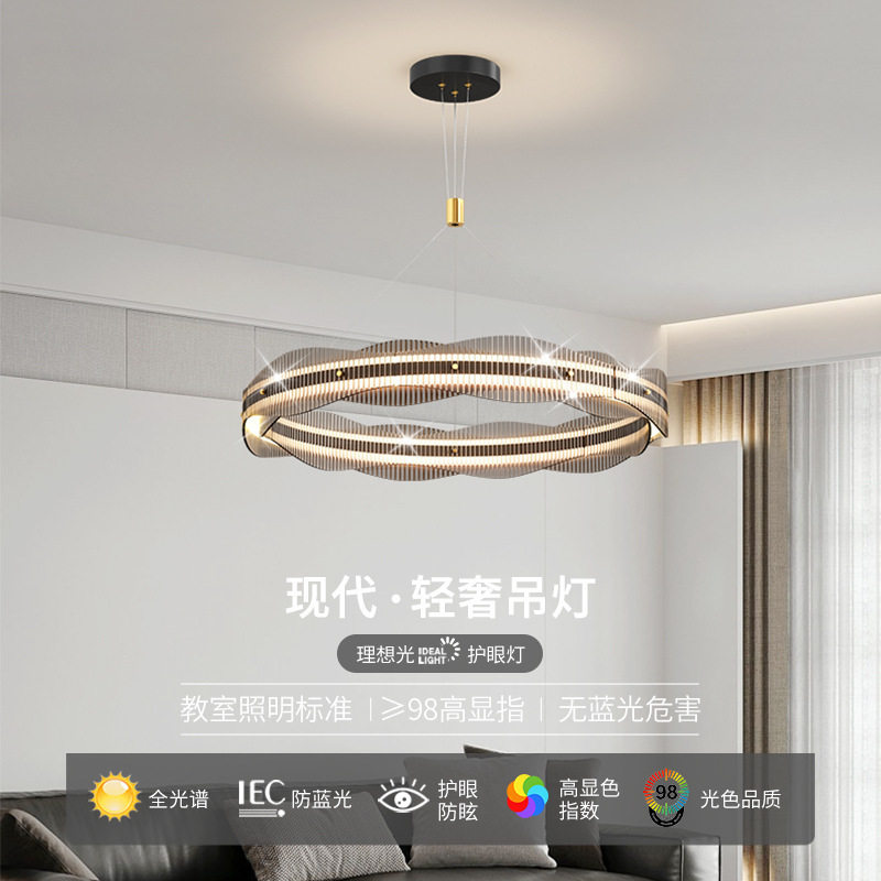 网红新款创意轻奢现代简约客厅卧室吊灯轻奢宴会厅酒店楼梯吊灯图片