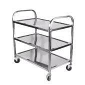 不锈钢餐车三层推车收餐车送餐车酒店餐厅酒水车移动车收碗车