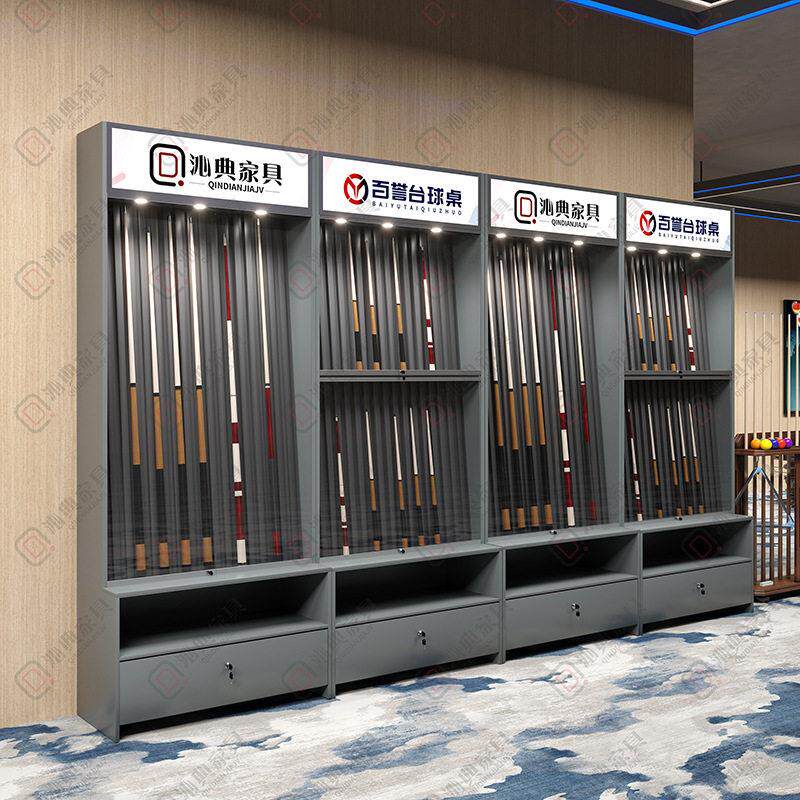 球杆柜专用感应密码锁专用会员柜球房杆盒展示柜桌球室存杆柜子