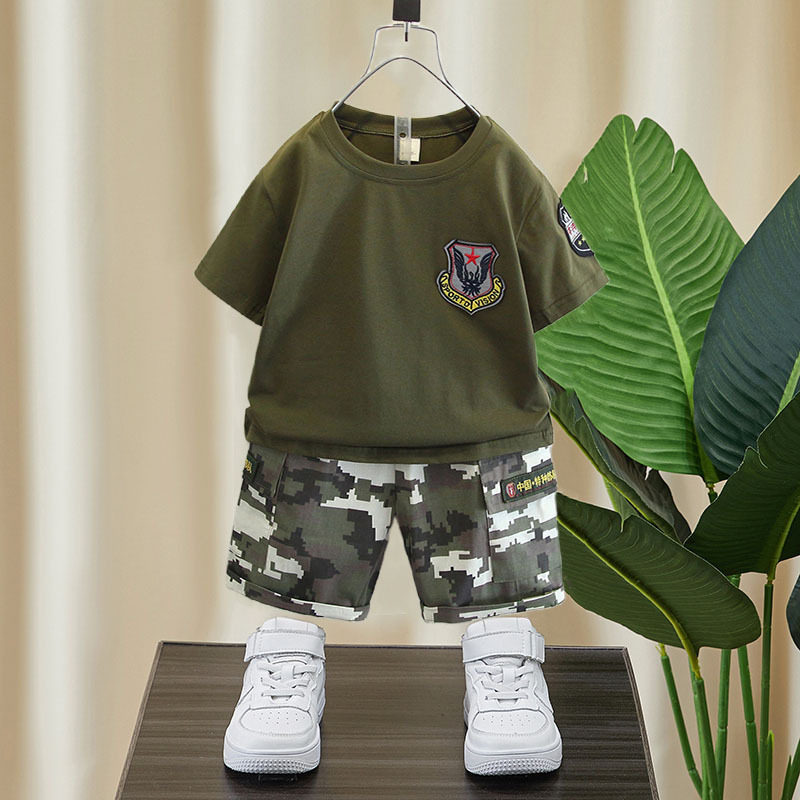儿童迷彩服套装男童特种兵夏季解放军短袖夏令营衣服男孩帅气夏装