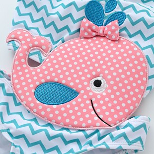 中大童小童鲸鱼可爱宝宝卡通女童连体衣泳装 儿童泳衣夏季 2025新品