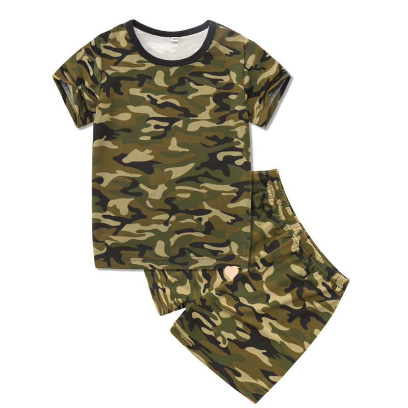 儿童迷彩服中小学生训练军训迷彩套装男女童装演出服夏令营服装夏