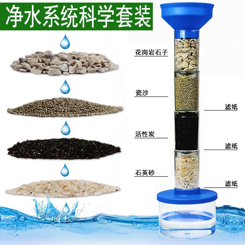 净水器小学科学小制作diy净水系统套装幼儿园小学生实验器材用品