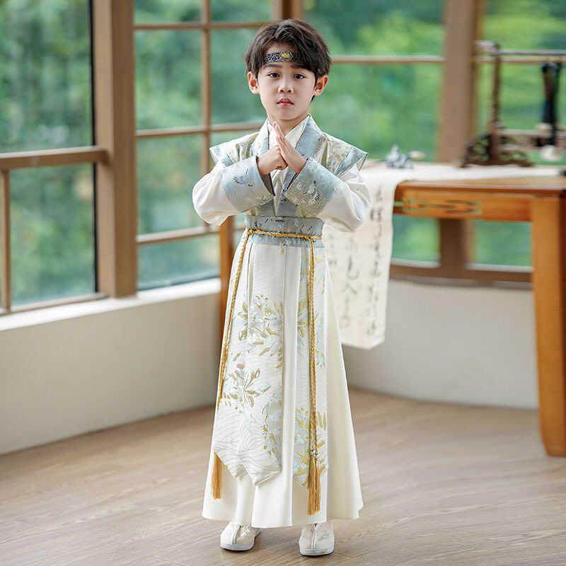男童汉服春秋中国风侠客古装国学服男孩帅气少爷服演出服儿童唐装