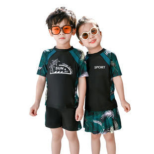 2023儿童泳衣 中小童水母潜水服沙滩度假分体可爱男童女童游泳衣