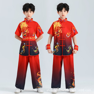 儿童成人打鼓练功训练服腰鼓舞龙舞狮服装武术比赛演出竞赛表演服