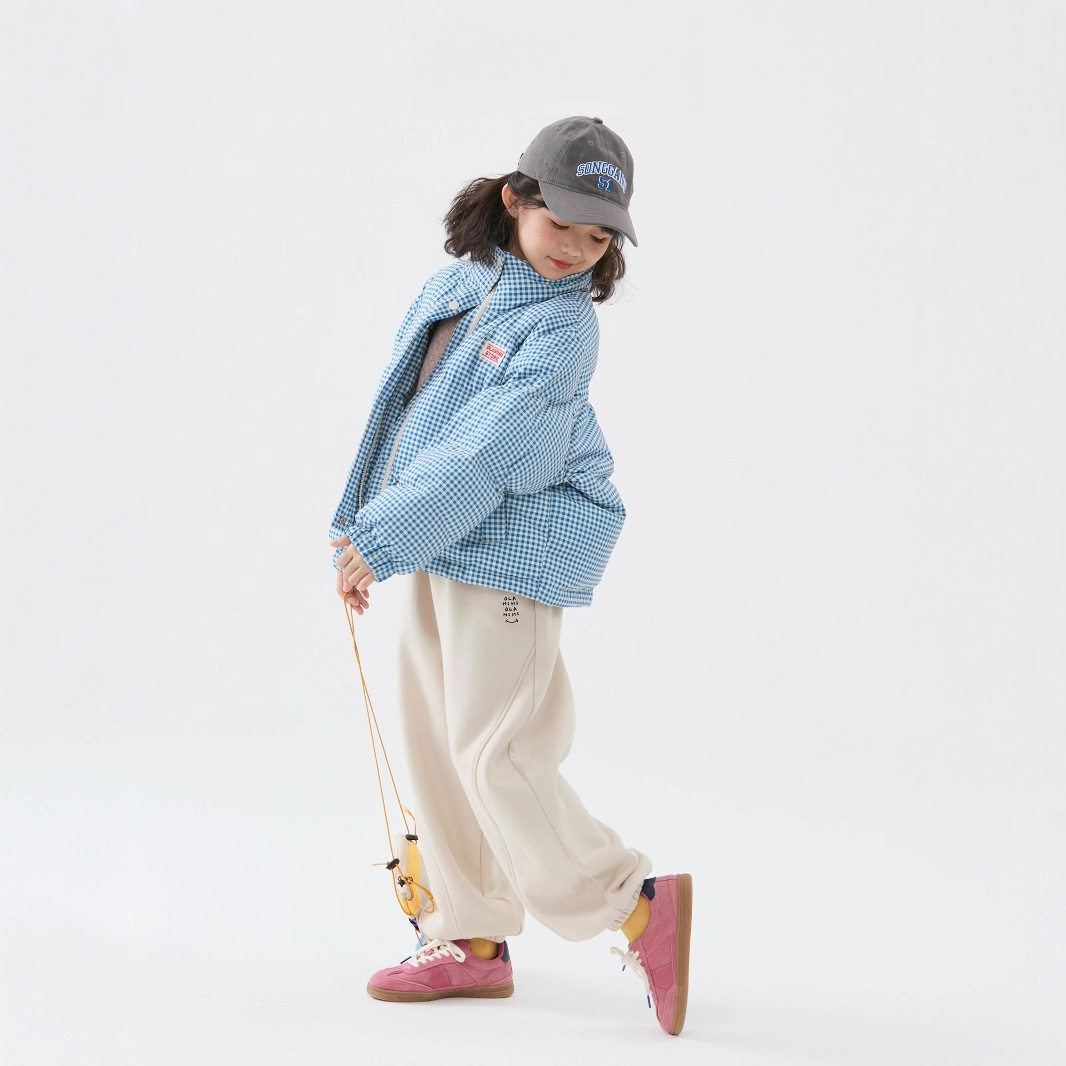 2025女童格子羽绒棉服洋气休闲加厚保暖外套时髦洋气棉衣潮
