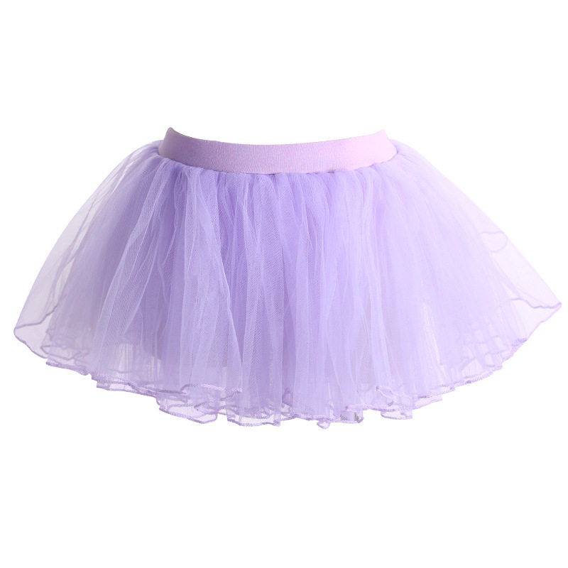 儿童舞蹈服练功服女童芭蕾舞裙幼儿半截网纱裙女孩松紧演出蓬蓬裙