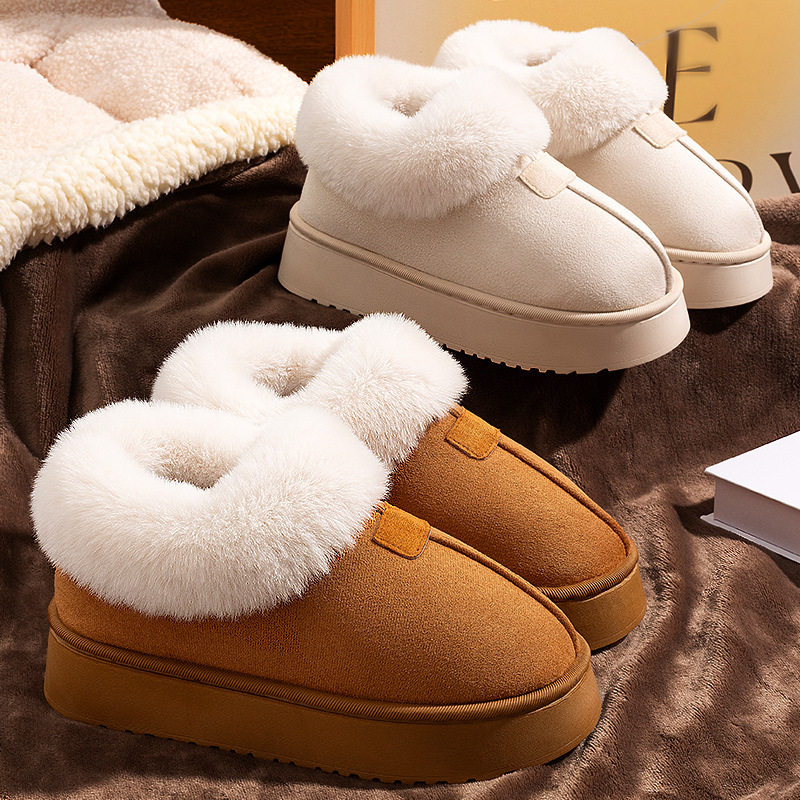 全包跟棉鞋女款冬季2024新款雪地靴外穿防滑加绒加厚底棉拖鞋女士