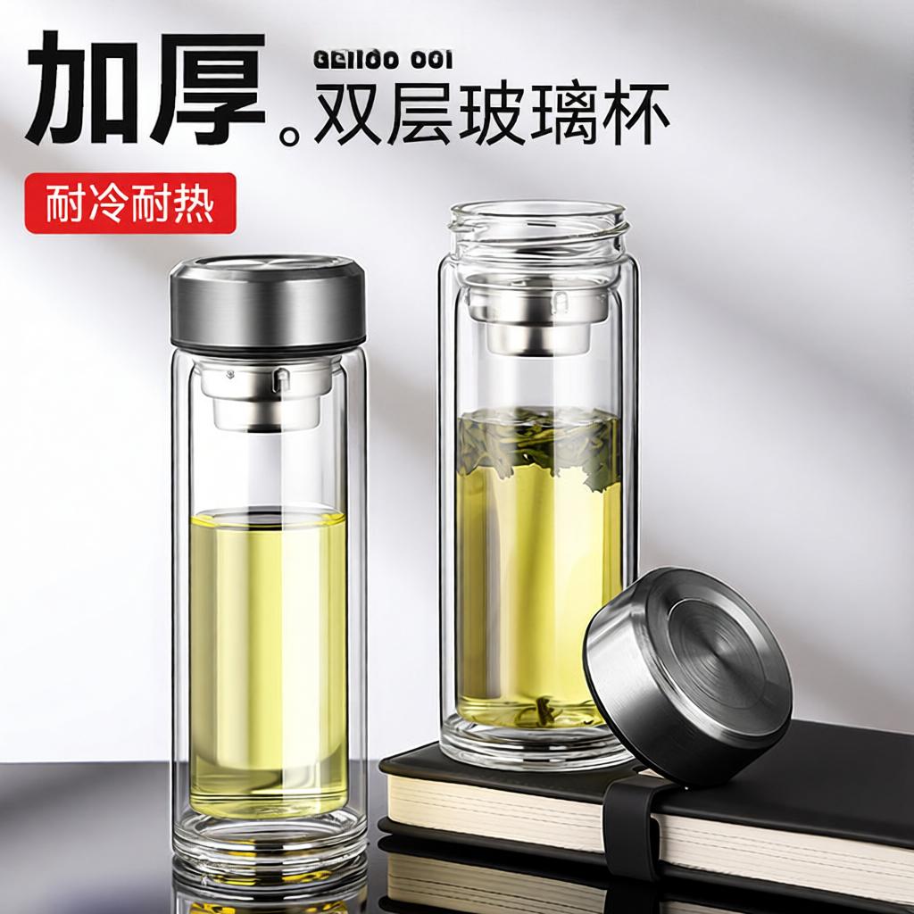 高硼硅双层加厚玻璃杯耐高温茶水